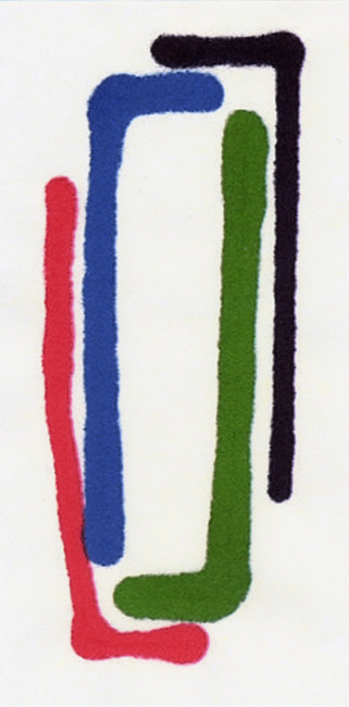 Image of a 2006 painting from Sjak Marks.  Titled Vera this artwork is ink and paint on canvas.